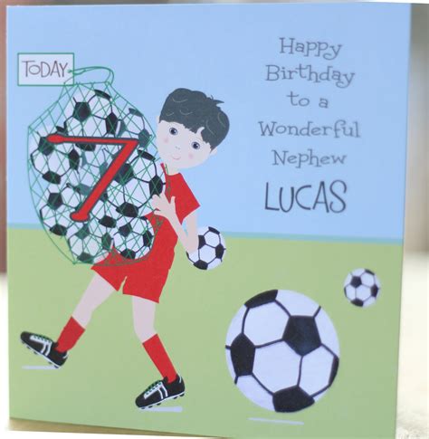 Personalised Handmade Football Birthday Card Any Colour Kit Etsy Uk