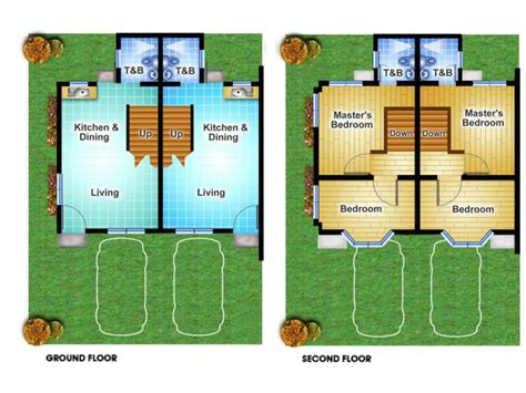 Two Bedroom Townhouse Floor Plan