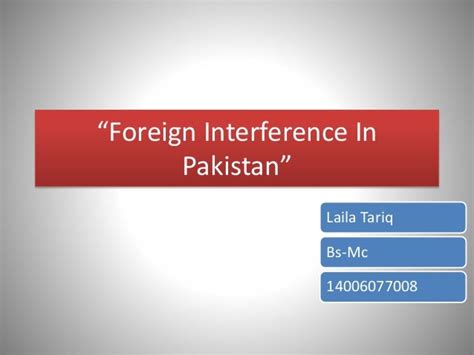 Foreign interference in