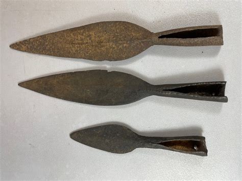 221106 3 Old Traditional Authentic Ethiopian Spear Heads Ethiopia