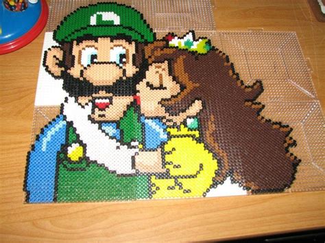 Princesses Daisy And Lugi Perler 2 In 2023 Perler Perler Bead Art