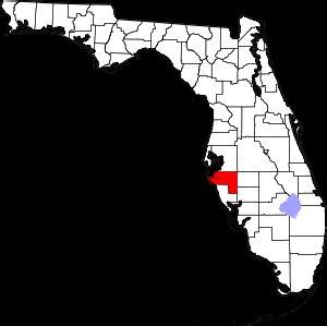 Manatee County On The Map Of Florida Cities Roads Borders And