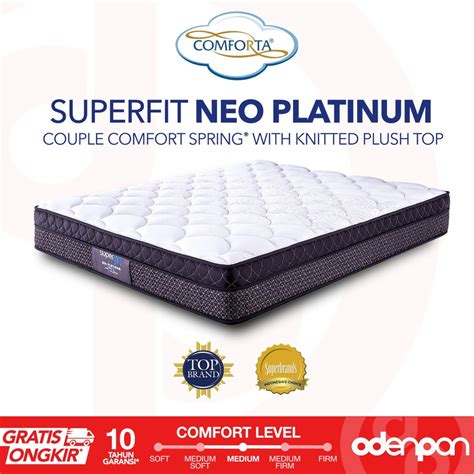 Jual Comforta Super Fit Neo Platinum Kasur Spring Bed Mattress Euro Top