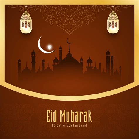 Abstract Elegant Eid Mubarak Decorative Background 532398 Vector Art At