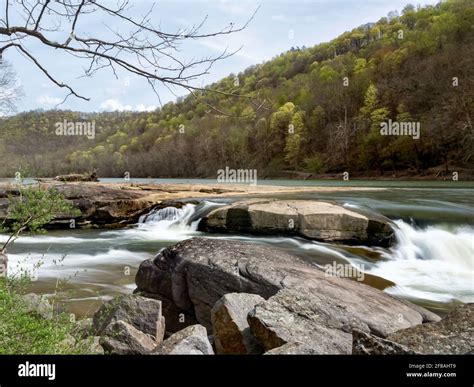 Valley Falls State Park Near Fairmont West Virginia In The Spring With The Multiple Waterfalls