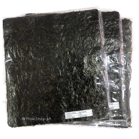 Sheets Nori Wrapper Roasted Seaweeds For Kimbap Sushi Shopee