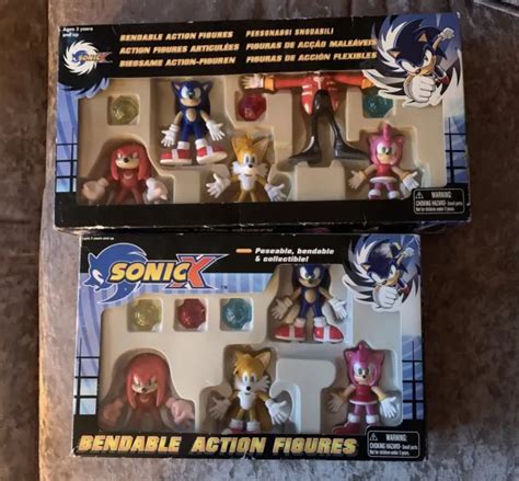 Sonic X Sonic The Hedgehog Tails Knuckles Amy Rose Set Pieghevole Nuovo