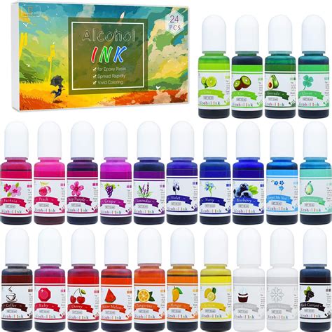 Alcohol Ink Set Vibrant Colors Alcohol Based Ink For Resin Petri