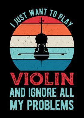 Funny Violin Poster Picture Metal Print Paint By Visualz