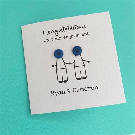 Gay Engagement Card Engagement Card Same Sex Marriage Card Etsy