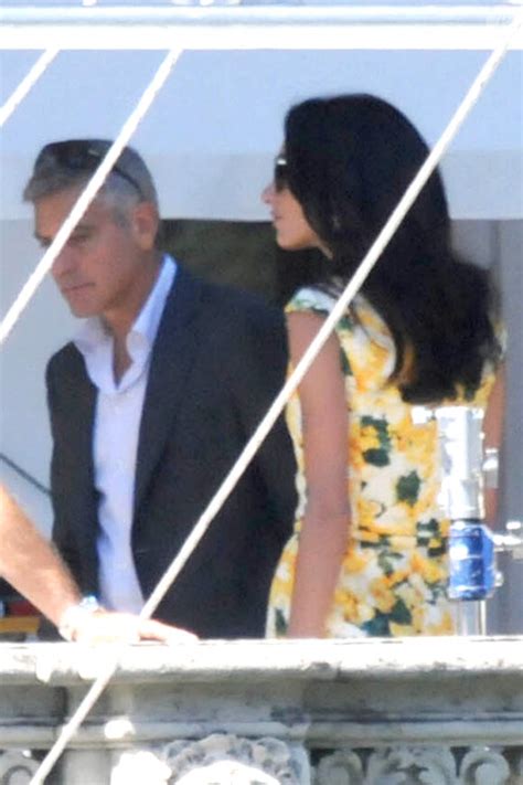 Photo George Clooney Et Sa Fianc E Amal Alamuddin Sur Le Tournage De