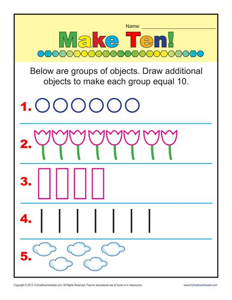 Free Printable Kindergarten Math Addition Worksheets Pdf