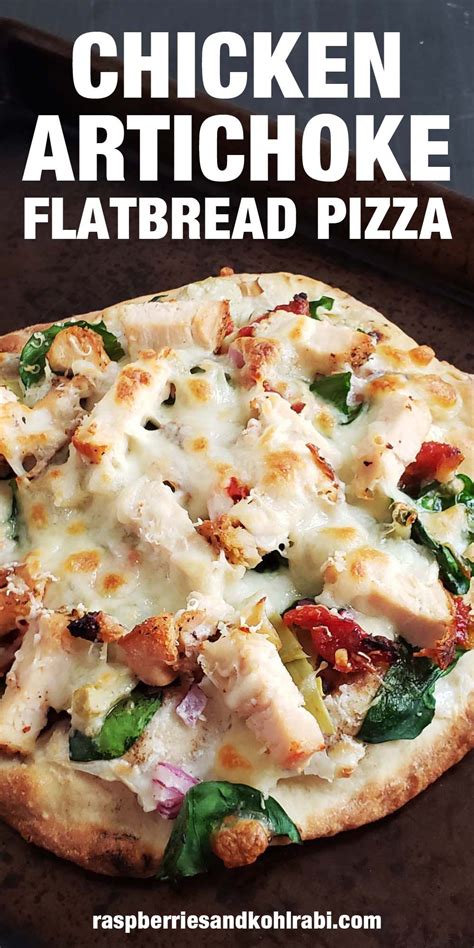 Easy Spinach Chicken Artichoke Flatbread Pizza Recipe Recipe Pizza