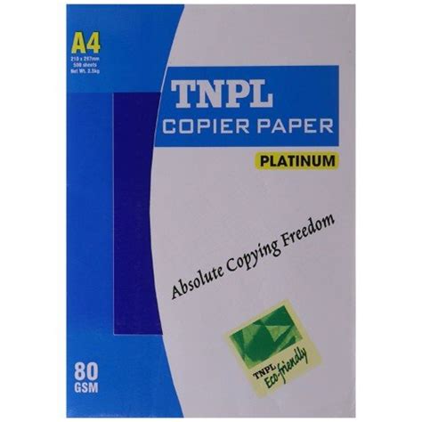 Tnpl Copier Paper A4 80gsm White 500sheet Per Ream 5 Reams Amazon