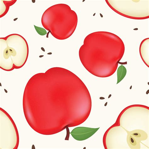 Vector Apple Seamless Pattern 6788696 Vector Art At Vecteezy