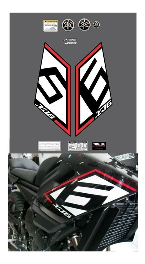 Kit De Adesivos Emblema Yamaha Xj Sp Xj Sp Decalx