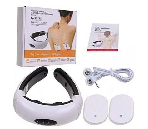 Pulso Elétrico Massageador Pescoço Costas Cervical Pilha Sh