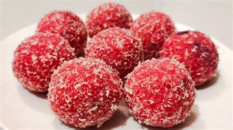 Rose Coconut Ladoo Sweet Dish Recipe Gulab Nariyal Ke Laddu Youtube