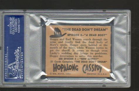 Hopalong Cassidy 1950 Card 169 Psa 3 Topps Ebay