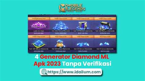 4 Generator Diamond ML Apk 2023 Tanpa Verifikasi - IdailuM