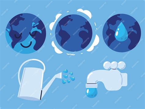 Premium Vector World Water Day Icons