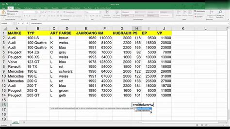 Excel Mittelwert Wenn YouTube