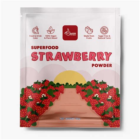 Jual Strawberry Superfood Powder Bubuk Minuman Strawberry Murni Food