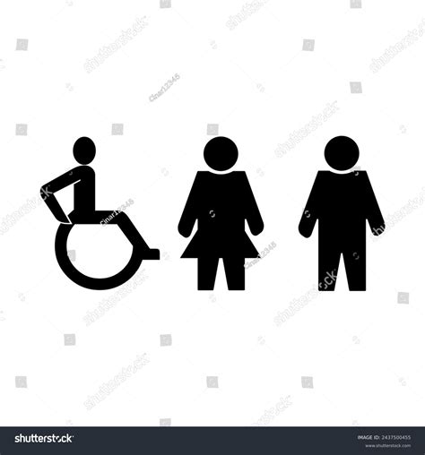 Toilet Sign Printable Public Signage Symbol Man Royalty Free Stock