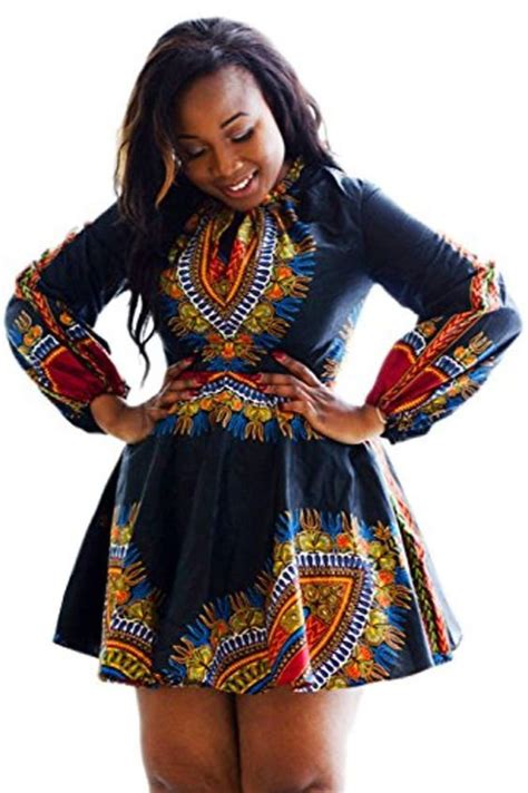 Black Dashiki Dress African Print Dresses African Women Etsy