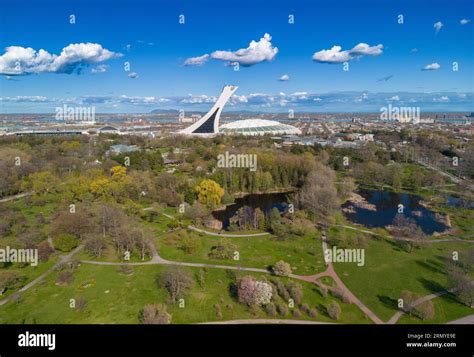 Aerial view of Montreal from Botanical garden Stock Photo - Alamy