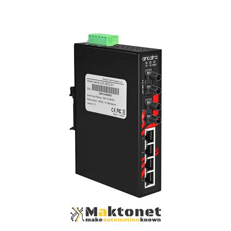 LNX 0602 ST M T Antaira ST Connector Ethernet Switch Maktonet