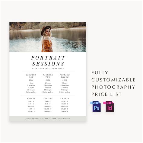 Wedding Photographer Pricing Template PSD Ai Vector BrandPacks