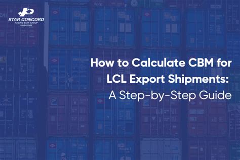 How To Calculate Cbm For Shipments Freight Forwarding Lcl Services