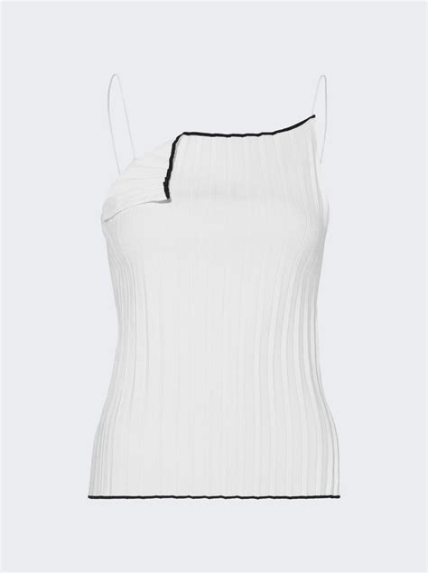 Jacquemus Le Haut Maille Plisse Top White Reversible