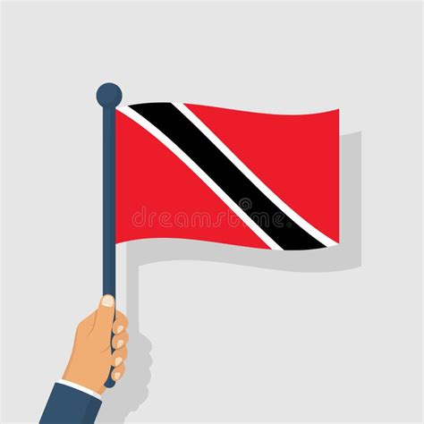 Trinidad and Tobago Flag Waving Vector Illustration on White Background ...