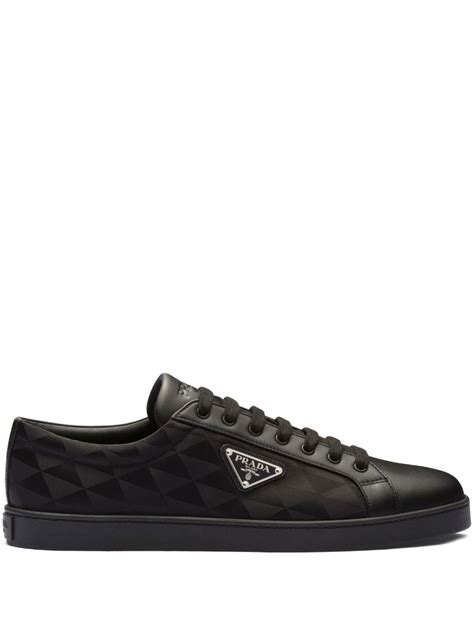 Prada triangle-logo lace-up Sneakers - Farfetch