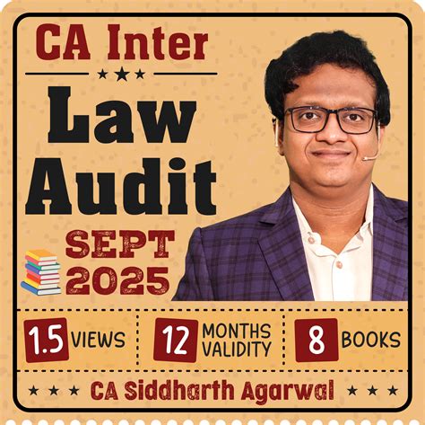 Ca Inter Law Audit September M Siddharth Agarwal Classes