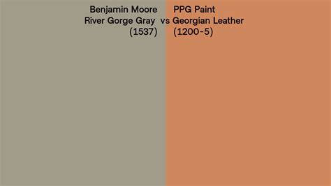 Benjamin Moore River Gorge Gray Vs Ppg Paint Georgian Leather