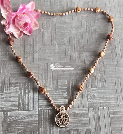 Original Tulsi Mala Iskcon Radha Name Tulsi Locket Mala