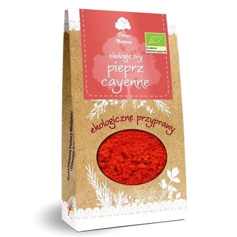 Pieprz Cayenne BIO 60 g Dary Natury ZIOŁA PRZYPRAWY Kup teraz E