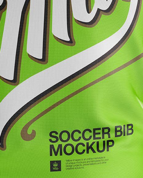 Soccer Bib Mockup Back View On Yellow Images Object Mockups