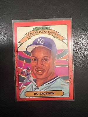 Leaf Bo Jackson Donruss Diamond Kings Error Card 1990 EBay