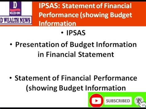 Ipsas Presentation Of Budget Information In Financial Statements