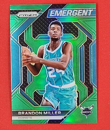 Panini Prizm Brandon Miller Rc Rookie Emergent Green Prizm