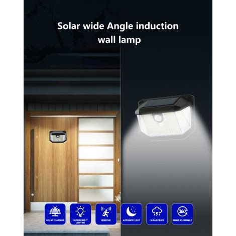 Immax 08486L LED Solar Wandlamp Met Een Sensor LED 4W 5 5V IP65