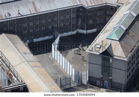 Aerial View Hmp Prison Taken Helicopter Stock Photo 1704084094