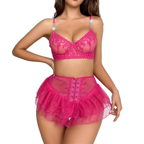 Europe Sexy Lace Transparent Temptation Passion Women Uniform Suit Bra Underwear Lingerie