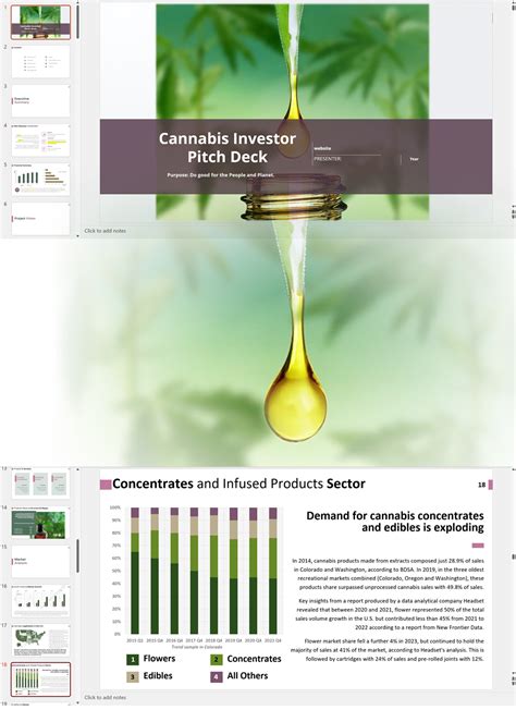 Cannabis Extraction Investor Pitch Deck Template Business Plan Templates