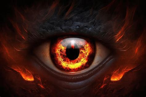 Premium Ai Image An Image Of Demonic Eyes On Fire