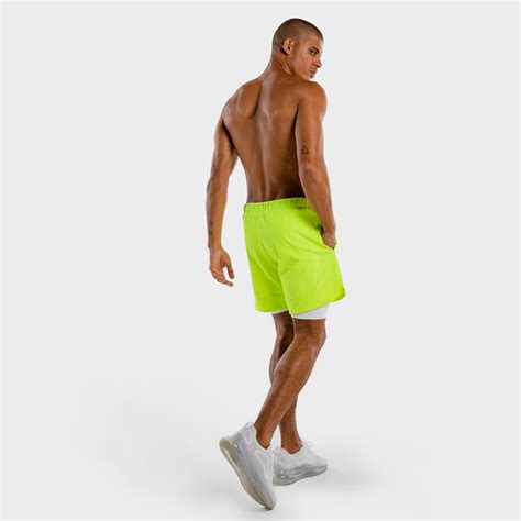 Nl Limitless 2 In 1 Shorts Neon And White Squatwolf